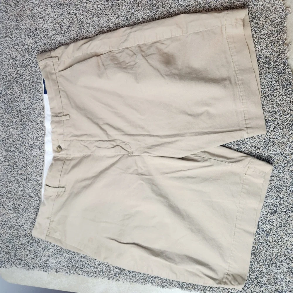 POLO Ralph Lauren Men's Stretch Classic‎ Fit Flat Front Khaki Shorts Size 38